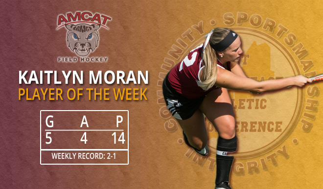 Moran Named GNAC Player of the Week for Third Time in 2016