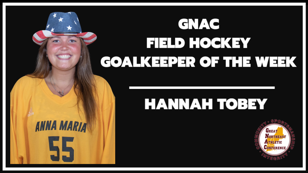 Hannah Tobey Named GNAC Field Hockey Goalkeeper Of The Week