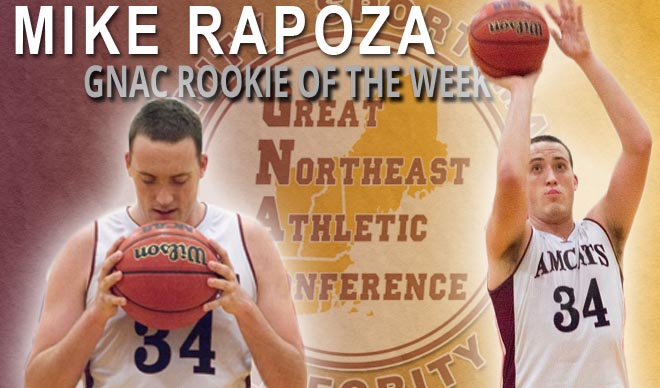 Rapoza Named GNAC Rookie of the Week for Fifth Time