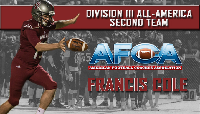 Francis Cole Named to Division III All-America Second Team