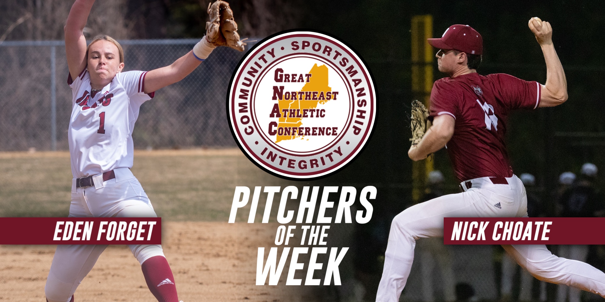 Choate And Forget Named GNAC Pitchers Of The Week