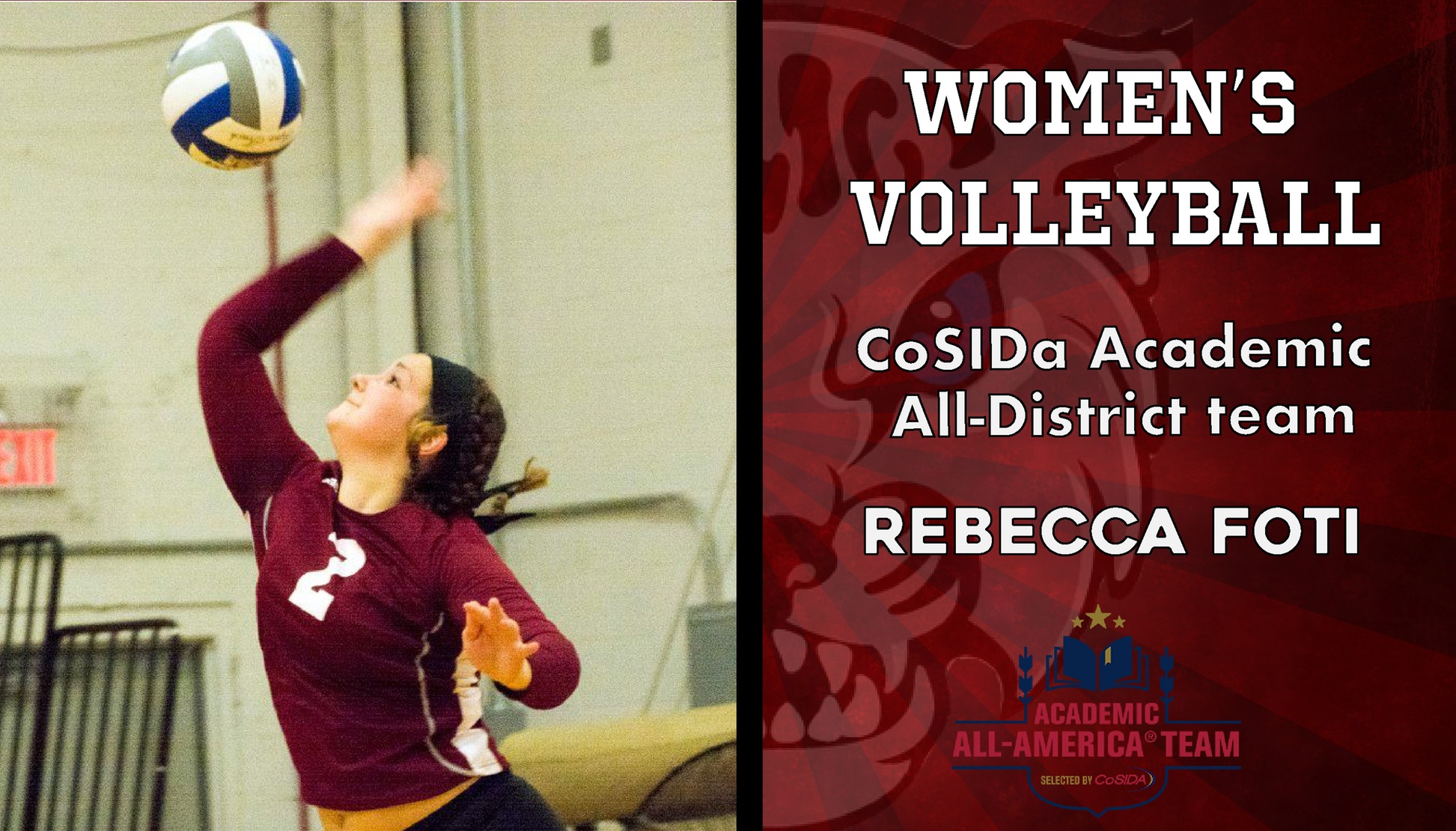 Foti Named to COSIDA Academic All-District Volleyball Team